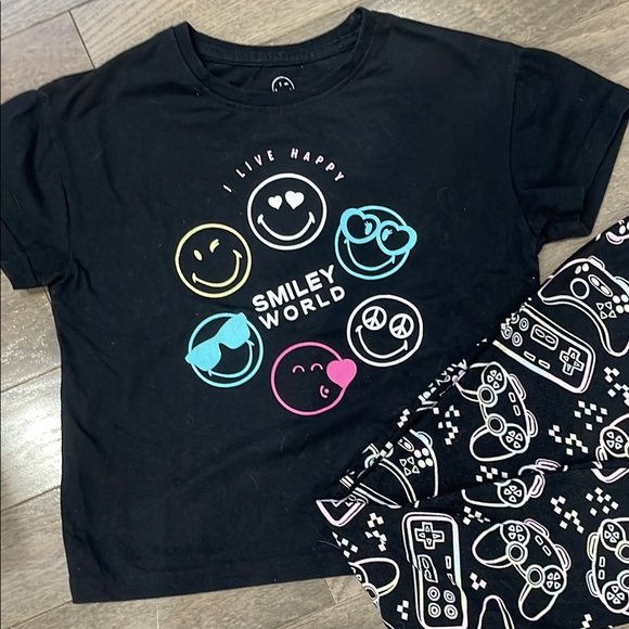 Girls Smiley World T-Shirt & Jellifish Kids pants Set - Picture 5 of 7